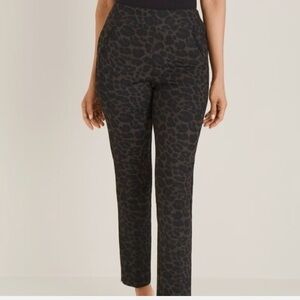 Chico’s SO SLIMMING Juliet Leopard-Print Ankle Pants SZ 2/12